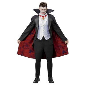 Universal Monsters Mens Dracula Costume Set / Black/Red/White